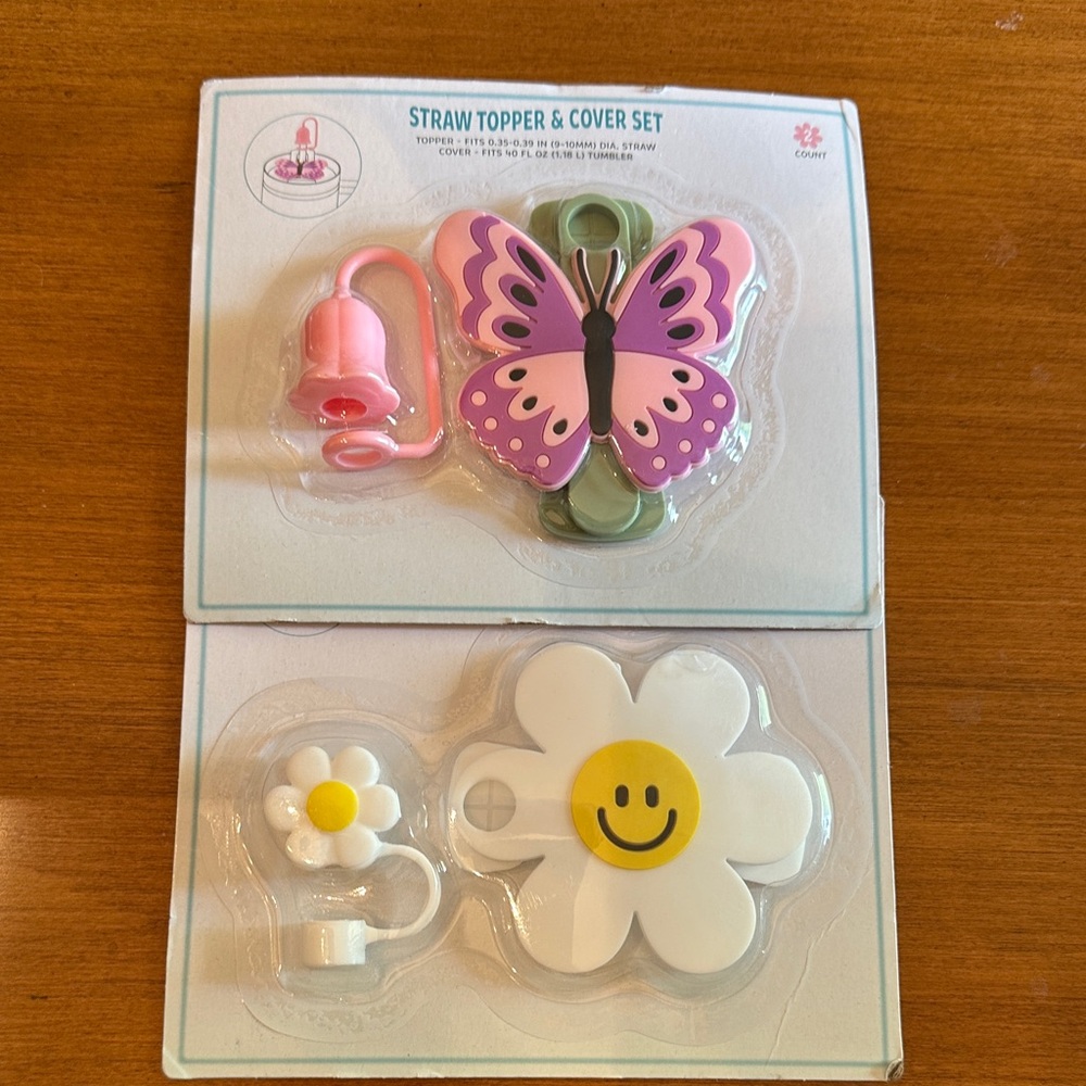 New 2 straw topper and cover set